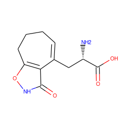 N[C@@H](CC1=CCCCc2o[nH]c(=O)c21)C(=O)O ZINC000013494065