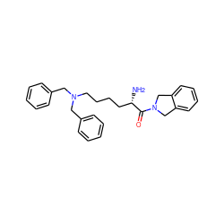 N[C@@H](CCCCN(Cc1ccccc1)Cc1ccccc1)C(=O)N1Cc2ccccc2C1 ZINC000045497382