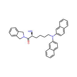 N[C@@H](CCCCN(c1ccc2ccccc2c1)c1ccc2ccccc2c1)C(=O)N1Cc2ccccc2C1 ZINC000040423946