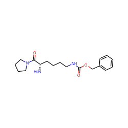 N[C@@H](CCCCNC(=O)OCc1ccccc1)C(=O)N1CCCC1 ZINC000040862116