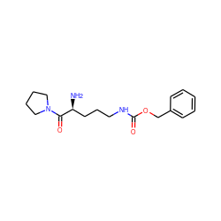 N[C@@H](CCCNC(=O)OCc1ccccc1)C(=O)N1CCCC1 ZINC000040391557