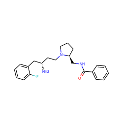 N[C@@H](CCN1CCC[C@H]1CNC(=O)c1ccccc1)Cc1ccccc1F ZINC000038279145