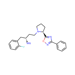 N[C@@H](CCN1CCC[C@H]1c1nc(-c2ccccc2)no1)Cc1ccccc1F ZINC000045245349