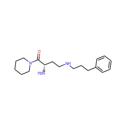 N[C@@H](CCNCCCc1ccccc1)C(=O)N1CCCCC1 ZINC000013561241