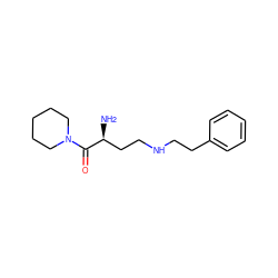 N[C@@H](CCNCCc1ccccc1)C(=O)N1CCCCC1 ZINC000013561240