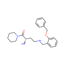 N[C@@H](CCNCc1ccccc1OCc1ccccc1)C(=O)N1CCCCC1 ZINC000013561229