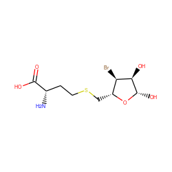 N[C@@H](CCSC[C@H]1O[C@@H](O)[C@H](O)[C@@H]1Br)C(=O)O ZINC000045348506