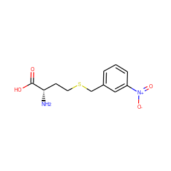 N[C@@H](CCSCc1cccc([N+](=O)[O-])c1)C(=O)O ZINC000028570227