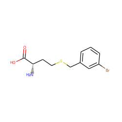 N[C@@H](CCSCc1cccc(Br)c1)C(=O)O ZINC000028570381