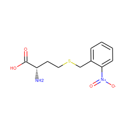 N[C@@H](CCSCc1ccccc1[N+](=O)[O-])C(=O)O ZINC000028570225