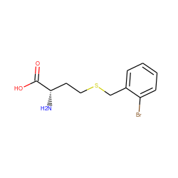 N[C@@H](CCSCc1ccccc1Br)C(=O)O ZINC000028570379