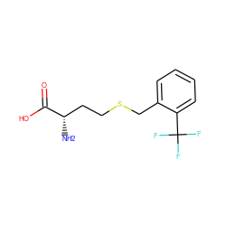 N[C@@H](CCSCc1ccccc1C(F)(F)F)C(=O)O ZINC000028570814