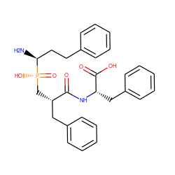 N[C@@H](CCc1ccccc1)[P@](=O)(O)C[C@@H](Cc1ccccc1)C(=O)N[C@@H](Cc1ccccc1)C(=O)O ZINC000013807087