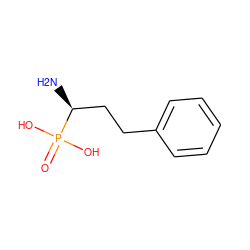 N[C@@H](CCc1ccccc1)P(=O)(O)O ZINC000013525053