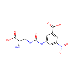 N[C@@H](CNC(=O)Nc1cc(C(=O)O)cc([N+](=O)[O-])c1)C(=O)O ZINC000205221485