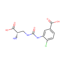 N[C@@H](CNC(=O)Nc1cc(C(=O)O)ccc1Cl)C(=O)O ZINC000205173922