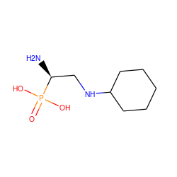 N[C@@H](CNC1CCCCC1)P(=O)(O)O ZINC000098208401