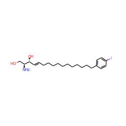 N[C@@H](CO)[C@H](O)/C=C/CCCCCCCCCCCc1ccc(I)cc1 ZINC000043120283