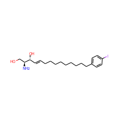 N[C@@H](CO)[C@H](O)/C=C/CCCCCCCCCc1ccc(I)cc1 ZINC000042923301