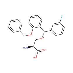 N[C@@H](CO[C@@H](c1cccc(F)c1)c1ccccc1OCc1ccccc1)C(=O)O ZINC000013829331