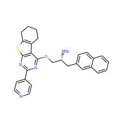 N[C@@H](COc1nc(-c2ccncc2)nc2sc3c(c12)CCCC3)Cc1ccc2ccccc2c1 ZINC000223686198