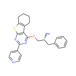 N[C@@H](COc1nc(-c2ccncc2)nc2sc3c(c12)CCCC3)Cc1ccccc1 ZINC000223659869