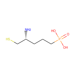 N[C@@H](CS)CCCP(=O)(O)O ZINC000013738484