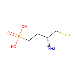 N[C@@H](CS)CCP(=O)(O)O ZINC000013738482