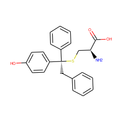 N[C@@H](CS[C@](Cc1ccccc1)(c1ccccc1)c1ccc(O)cc1)C(=O)O ZINC000084706034