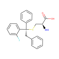 N[C@@H](CS[C@](Cc1ccccc1)(c1ccccc1)c1ccccc1F)C(=O)O ZINC000084709934