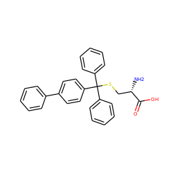 N[C@@H](CSC(c1ccccc1)(c1ccccc1)c1ccc(-c2ccccc2)cc1)C(=O)O ZINC000016951200