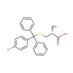 N[C@@H](CSC(c1ccccc1)(c1ccccc1)c1ccc(Br)cc1)C(=O)O ZINC000005081018