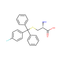 N[C@@H](CSC(c1ccccc1)(c1ccccc1)c1ccc(F)cc1)C(=O)O ZINC000005049520