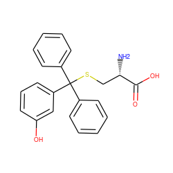 N[C@@H](CSC(c1ccccc1)(c1ccccc1)c1cccc(O)c1)C(=O)O ZINC000084616032