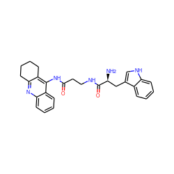 N[C@@H](Cc1c[nH]c2ccccc12)C(=O)NCCC(=O)Nc1c2c(nc3ccccc13)CCCC2 ZINC000040972438