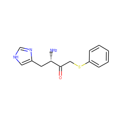 N[C@@H](Cc1c[nH]cn1)C(=O)CSc1ccccc1 ZINC000169321741