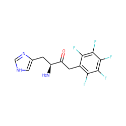 N[C@@H](Cc1c[nH]cn1)C(=O)Cc1c(F)c(F)c(F)c(F)c1F ZINC000040917239