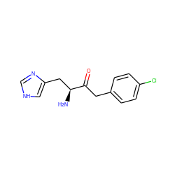 N[C@@H](Cc1c[nH]cn1)C(=O)Cc1ccc(Cl)cc1 ZINC000026189812