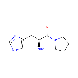 N[C@@H](Cc1c[nH]cn1)C(=O)N1CCCC1 ZINC000013529405