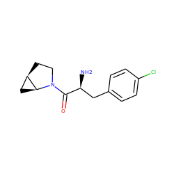 N[C@@H](Cc1ccc(Cl)cc1)C(=O)N1CC[C@@H]2C[C@@H]21 ZINC000028824929