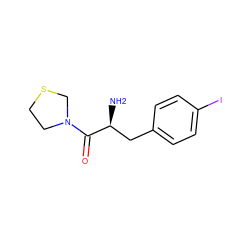 N[C@@H](Cc1ccc(I)cc1)C(=O)N1CCSC1 ZINC000014947635