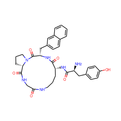 N[C@@H](Cc1ccc(O)cc1)C(=O)N[C@@H]1CCCNC(=O)CNC(=O)[C@@H]2CCCN2C(=O)[C@H](Cc2ccc3ccccc3c2)NC1=O ZINC000096902616