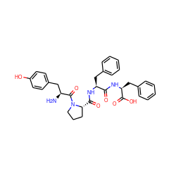 N[C@@H](Cc1ccc(O)cc1)C(=O)N1CCC[C@H]1C(=O)N[C@@H](Cc1ccccc1)C(=O)N[C@@H](Cc1ccccc1)C(=O)O ZINC000049746662