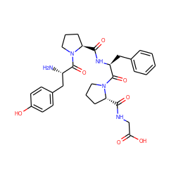 N[C@@H](Cc1ccc(O)cc1)C(=O)N1CCC[C@H]1C(=O)N[C@@H](Cc1ccccc1)C(=O)N1CCC[C@H]1C(=O)NCC(=O)O ZINC000085591240