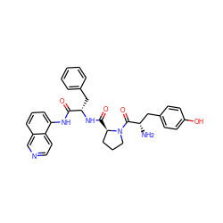 N[C@@H](Cc1ccc(O)cc1)C(=O)N1CCC[C@H]1C(=O)N[C@@H](Cc1ccccc1)C(=O)Nc1cccc2cnccc12 ZINC000027182218