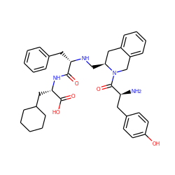 N[C@@H](Cc1ccc(O)cc1)C(=O)N1Cc2ccccc2C[C@@H]1CN[C@@H](Cc1ccccc1)C(=O)N[C@@H](CC1CCCCC1)C(=O)O ZINC000169692946