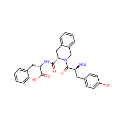 N[C@@H](Cc1ccc(O)cc1)C(=O)N1Cc2ccccc2C[C@H]1C(=O)N[C@@H](Cc1ccccc1)C(=O)O ZINC000003823629