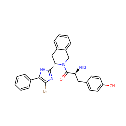 N[C@@H](Cc1ccc(O)cc1)C(=O)N1Cc2ccccc2C[C@H]1c1nc(Br)c(-c2ccccc2)[nH]1 ZINC000013583517