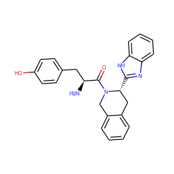 N[C@@H](Cc1ccc(O)cc1)C(=O)N1Cc2ccccc2C[C@H]1c1nc2ccccc2[nH]1 ZINC000013583524