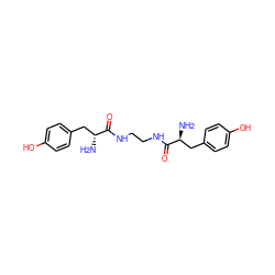 N[C@@H](Cc1ccc(O)cc1)C(=O)NCCNC(=O)[C@H](N)Cc1ccc(O)cc1 ZINC000026959631